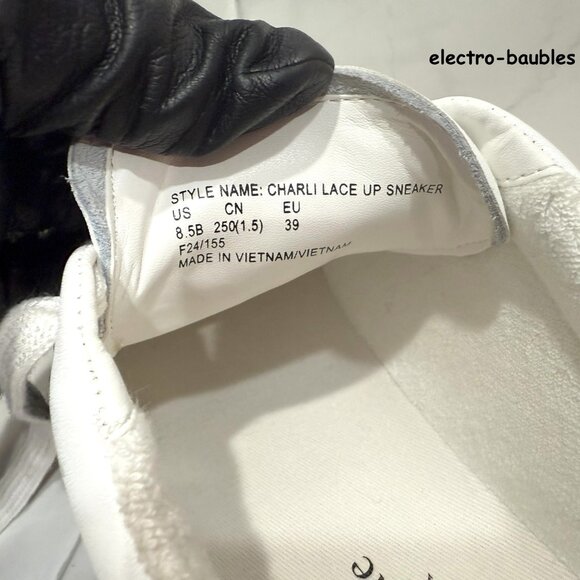 KATE SPADE "Charli" Nappa Lace Up Sneakers Sz 8.5B - Worn 1x - Picture 7 of 13